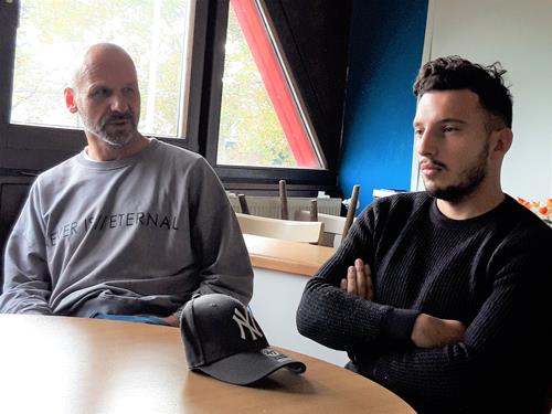 (Foto: Spowo) Bernhard Trares und Arianit Ferati vor dem Spiel gegen den FC Bayern II. 20191025 120649 Copy