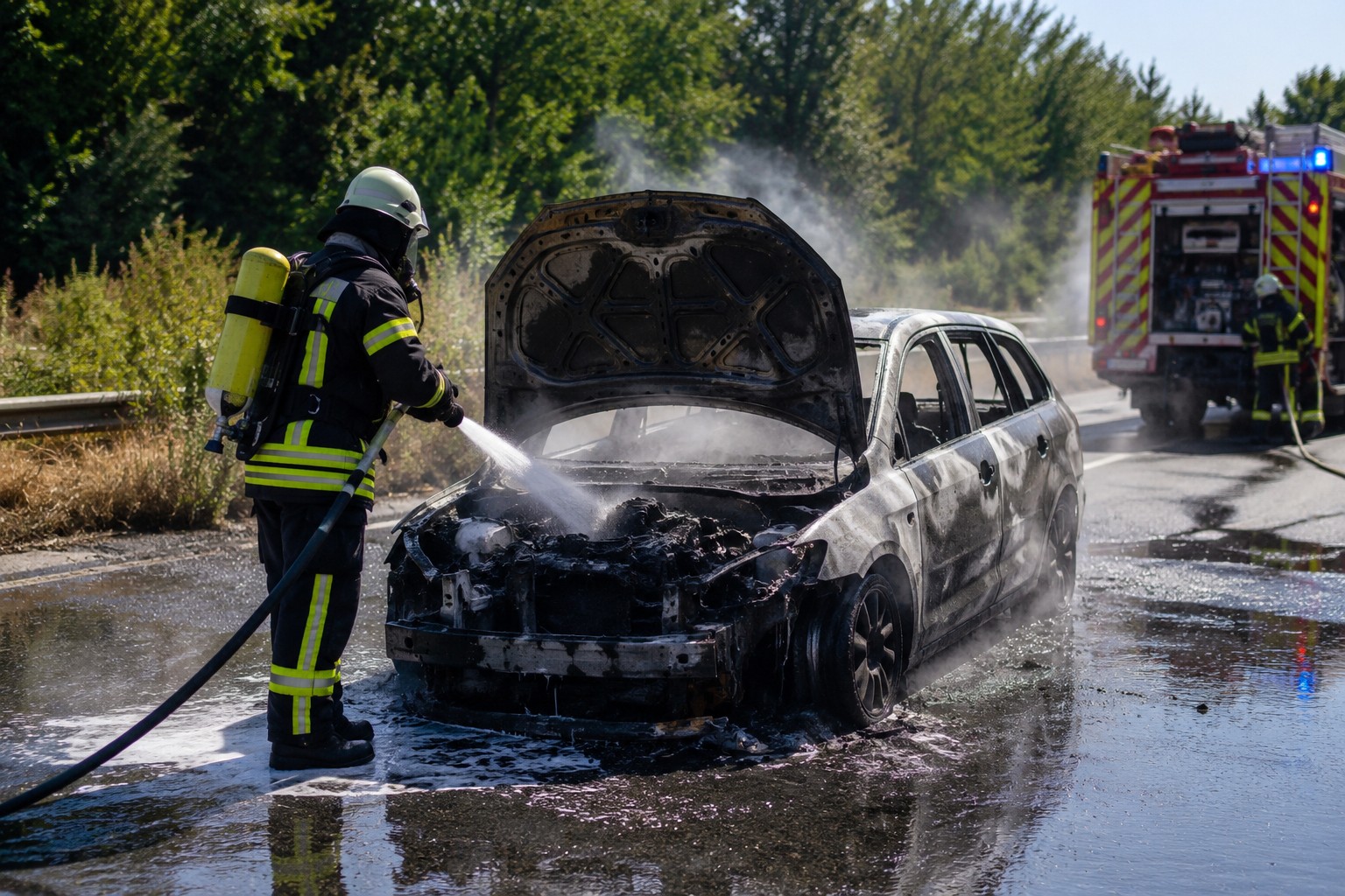 Heidelberg: Pkw gerät im Pfaffengrund in Vollbrand – Feuerwehr verhindert größere Ausbreitung