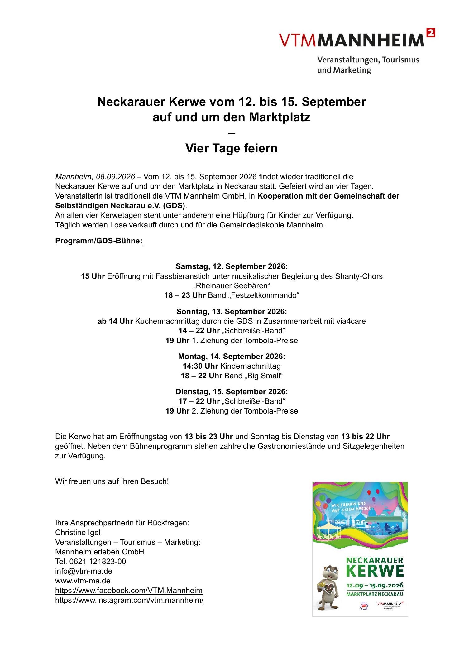 Plakat Neckarauer Kerwe