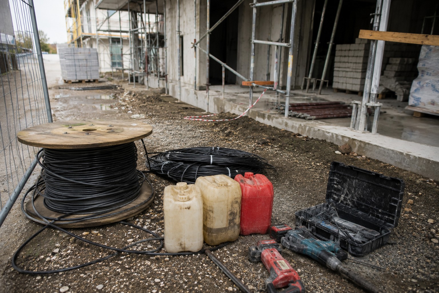 Babenhausen: Diebe stehlen Kabel, Kraftstoff und Werkzeuge von Baustelle