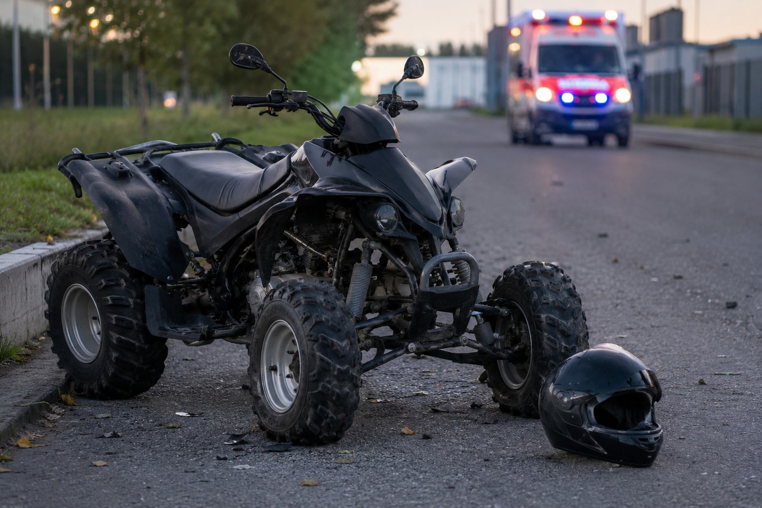 Ettlingen: Quadfahrer bei Sturz lebensgefährlich verletzt – Polizei ermittelt