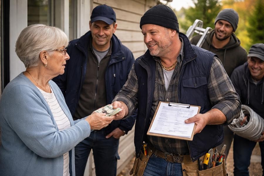 GRIESHEIM: „Dachhaie“ ergaunern Tausende Euro – Polizei warnt vor Haustürgeschäften