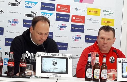 (Foto: Spowo), Uwe Koschinat, rechts, will mit Sandhausen beim VfL Bochum punkten 20200227 134217 Copy