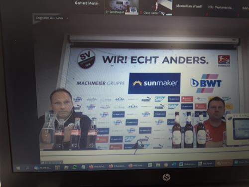(Foto: Spowo) SVS - Virtuelle Pressekonferenz vor dem Spiel gegen den VfB 20200616 133400 Copy