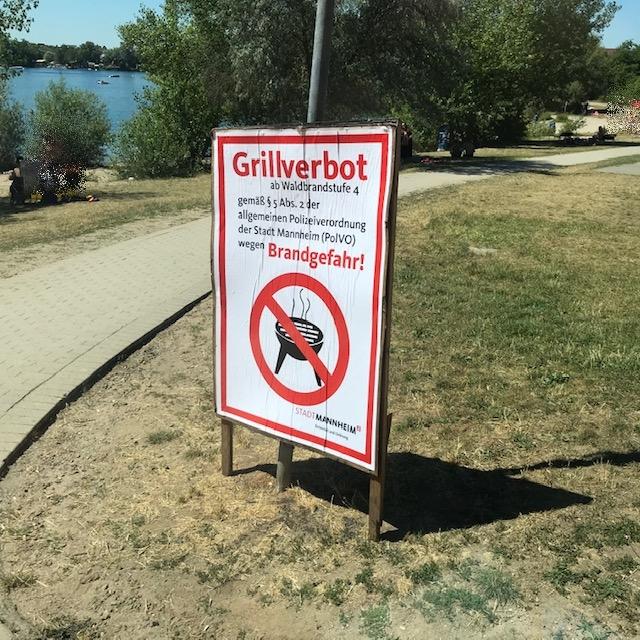 Stadt Mannheim GrillverbotSee