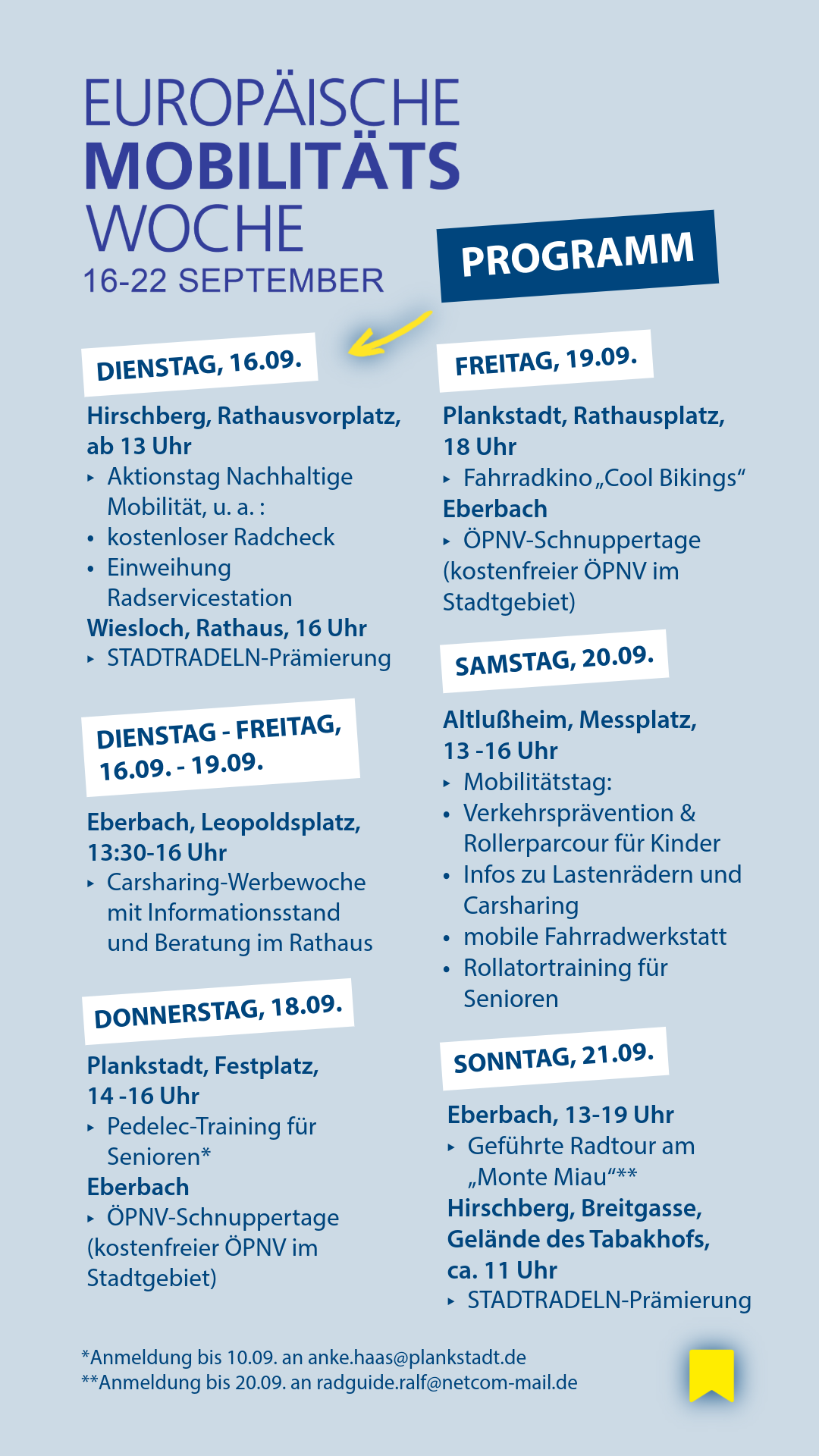Rhein-Neckar-Kreis: Europäische Mobilitätswoche bringt nachhaltige Ideen auf die Straße