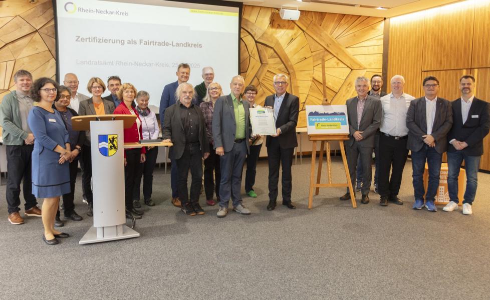Rhein-Neckar-Kreis: Offiziell Fairtrade-Landkreis – Zertifizierungsfeier mit neuem Logo