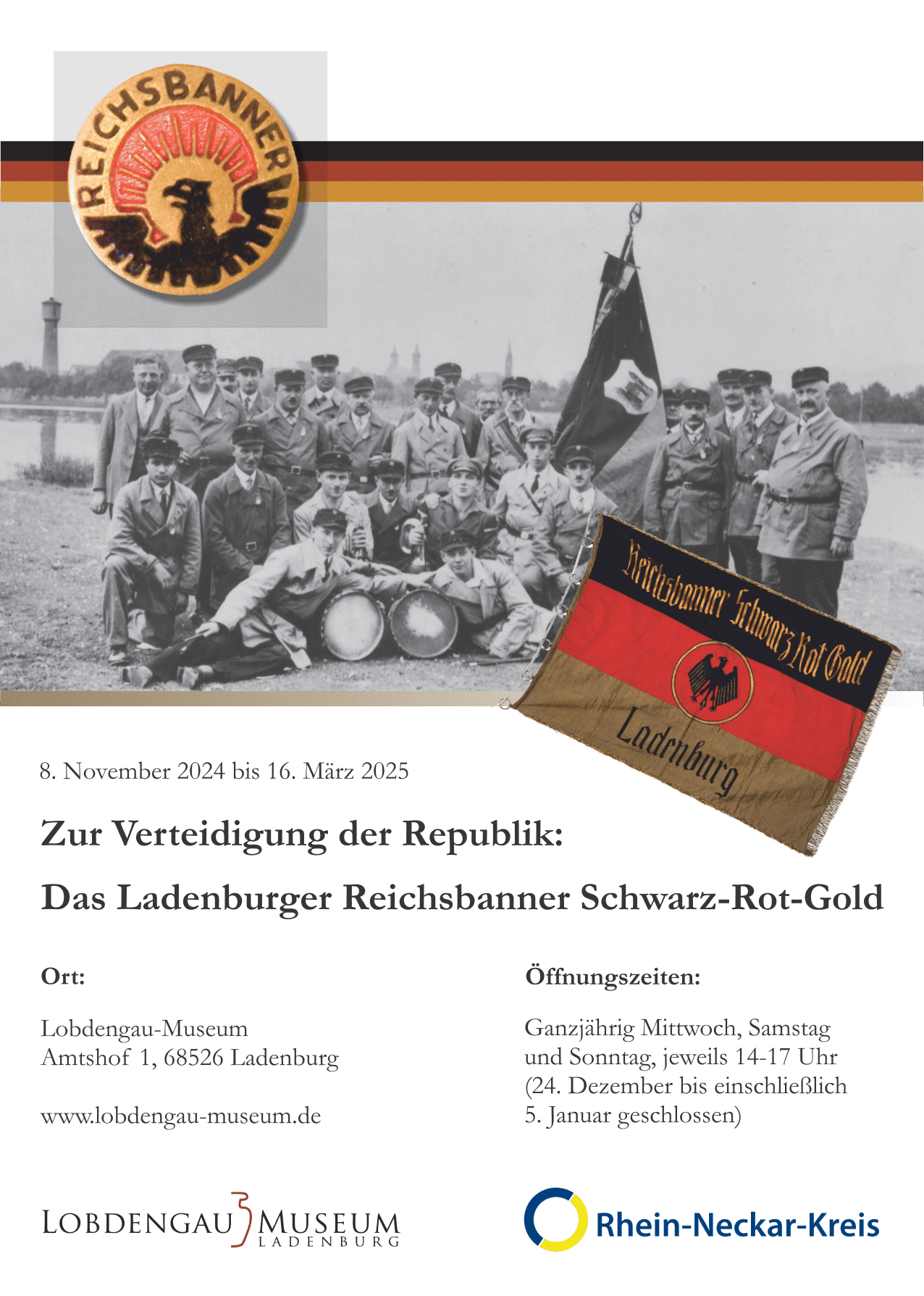 Ladenburg: Letzte Führung durch Ausstellung über das Reichsbanner Schwarz-Rot-Gold