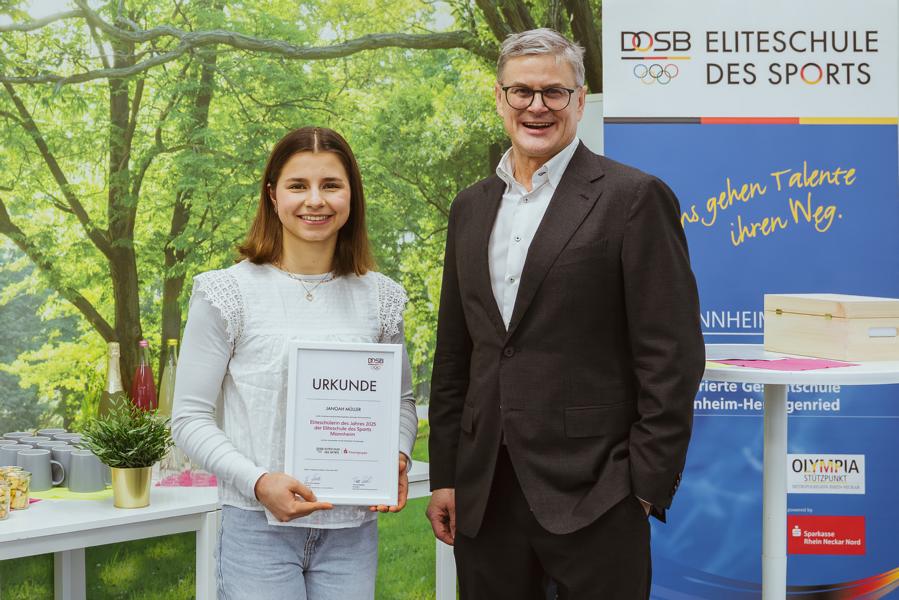 Mannheim: Janoah Müller als „Eliteschülerin des Sports 2025“ ausgezeichnet