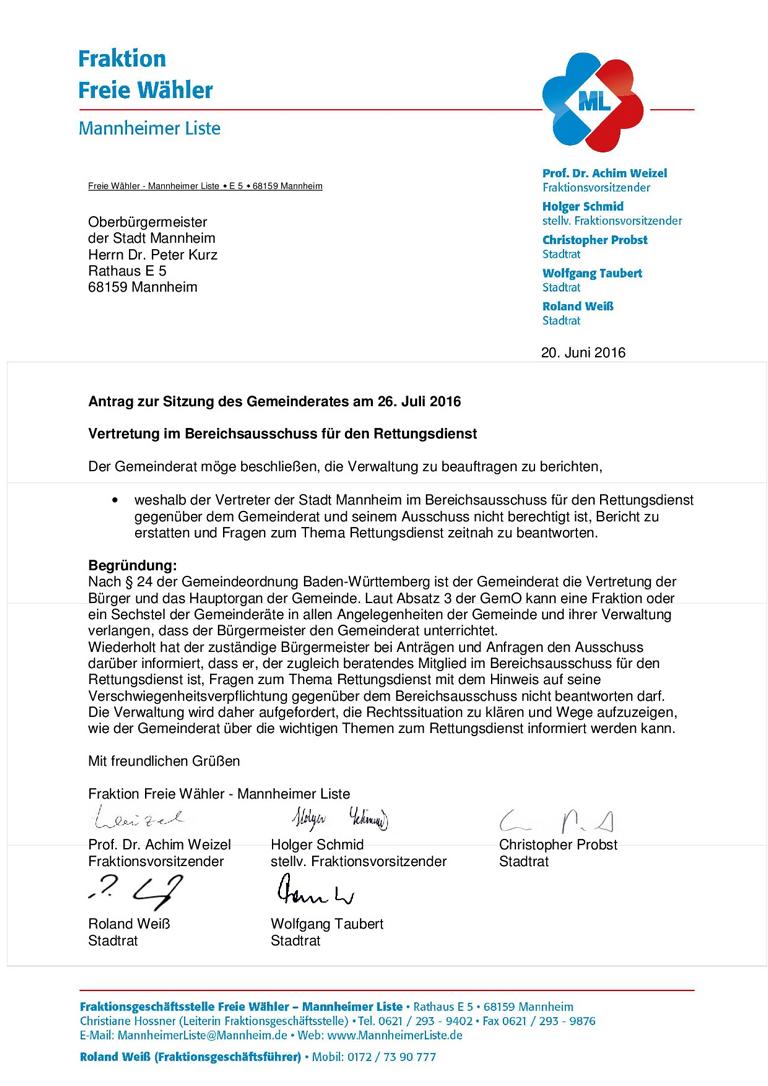 K1024 Bereichsausschuss für den Rettungsdienst