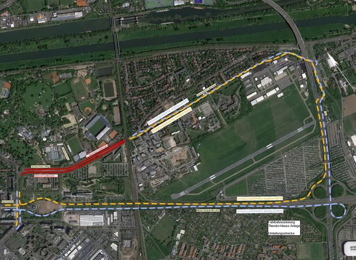 Stadt Mannheim MA Theodor Heuss Anlage Umleitungsstrecke