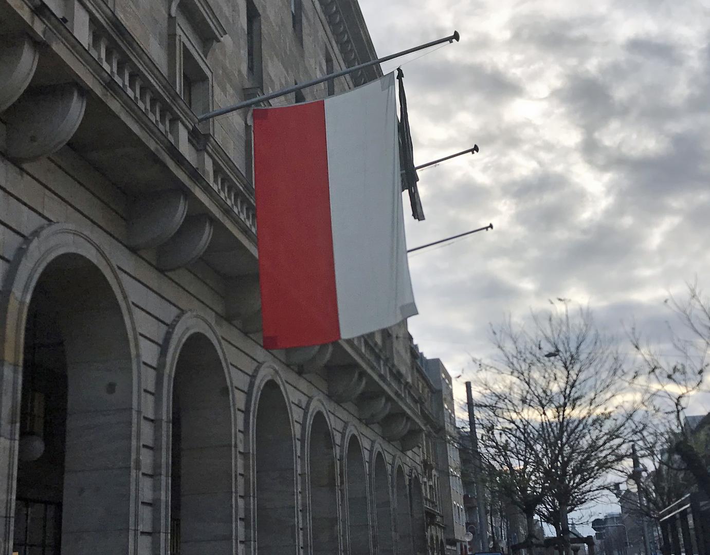 Stadt Mannheim Polnische Flagge