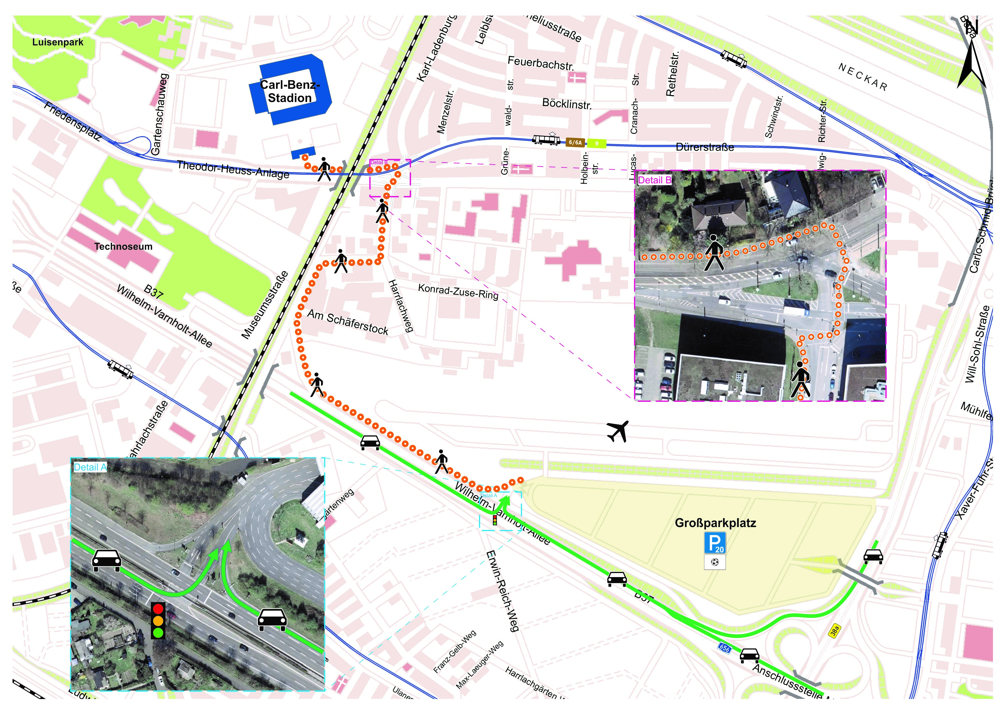 Stadt Mannheim Waldhof Plan