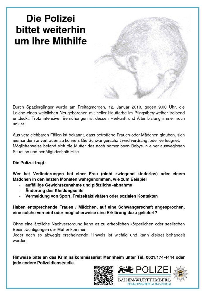 pol-ma pol ma mannheim pfingstberg fund einer babyleiche im pfingstbergweiher am 12 01 2018 taucheinsatz wu