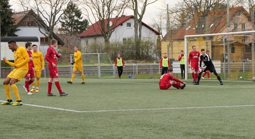 (Foto: W. Binder) Hill, ganz links, bejubelt seinen Treffer zum 3:1 P1120657 Copy