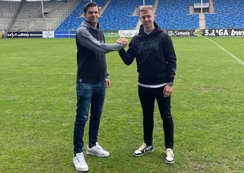(Foto: SVW) Martin Kobylanski, rechts, und Tim Schork Geschäftsführer Sport SVW SVW Kobylanski