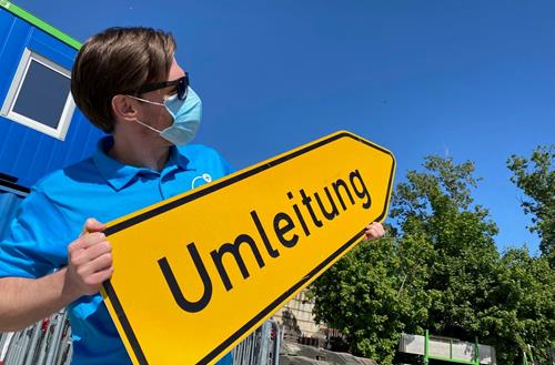 Der BAUHAUS Firmenlauf findet dieses Jahr "anders" statt Umleitung Firmenlauf Copy