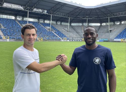 (Foto: SVW) Yann Mabella, rechts, mit Tim Schork Yann Mabella