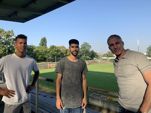 (Foto: SVW) v.l.; Marcel Costly und Hamza Saghiri mit Jochen Kientz costly saghiri kientz Copy