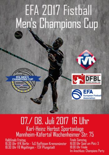 EFA Champions Cup 2017 beim TV Kaefertal 5 Plakat EFA 4